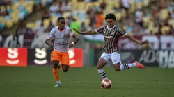 Fuentes, jogador do Fluminense, durante partida contra o Nova Iguaçu, pelo Campeonato Carioca. Foto: Thiago Ribeiro/AGIF.