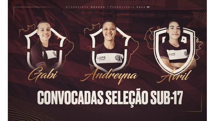 Convocadas Sub-17. Foto: Divulgação/Ferroviária
