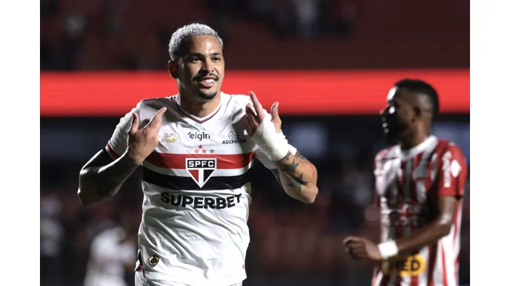 SP - SAO PAULO - 29/04/2025 - COPA DO BRASIL 2025, SAO PAULO X NAUTICO - Luciano jogador do Sao Paulo comemora seu gol durante partida contra o Nautico no estadio Morumbi pelo campeonato Copa Do Brasil 2025. Foto: Marcello Zambrana/AGIF