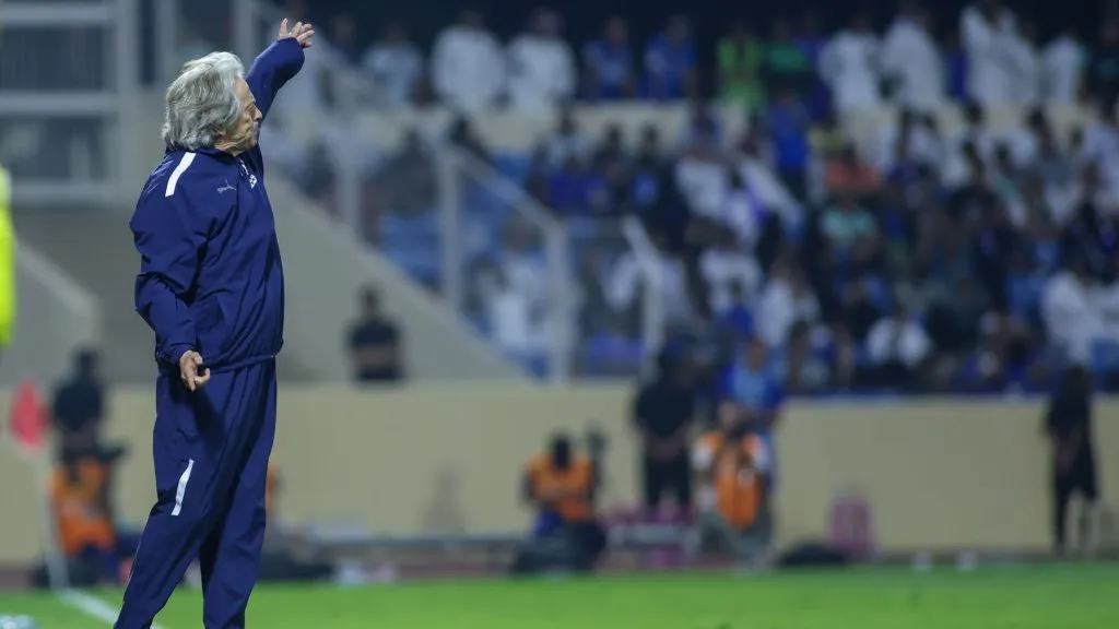 Jorge Jesus no Al-Hilal. Foto: Yasser Bakhsh/Getty Images