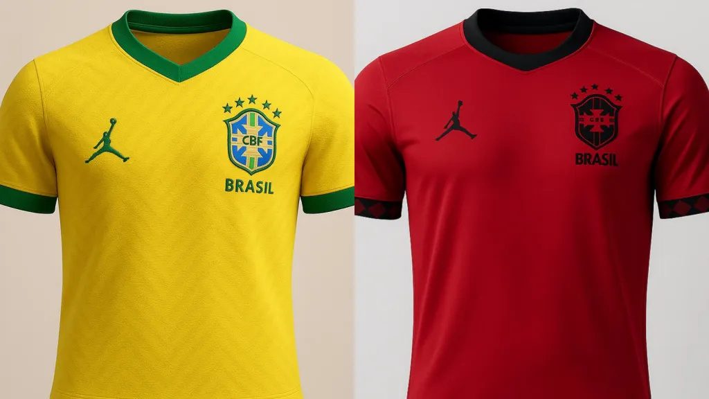 Camisa Seleção Brasileira amarela e a possível vermelha para a Copa do Mundo de 2026. Foto: Reprodução
