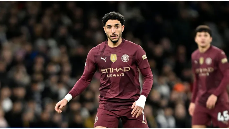 Omar Marmoush em partida pelo Manchester City. Foto: MARTIN DALTON / Alamy Stock Photo