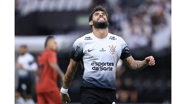 SP - SAO PAULO - 19/04/2025 - BRASILEIRO A 2025, CORINTHIANS X SPORT - Yuri Alberto jogador do Corinthians lamenta durante partida contra o Sport no estadio Arena Corinthians pelo campeonato Brasileiro A 2025. Foto: Marcello Zambrana/AGIF