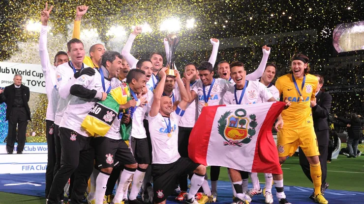 Corinthians durante comemoração do Mundial de Clubes 2012 - (Photo by Kaz Photography/Getty Images)