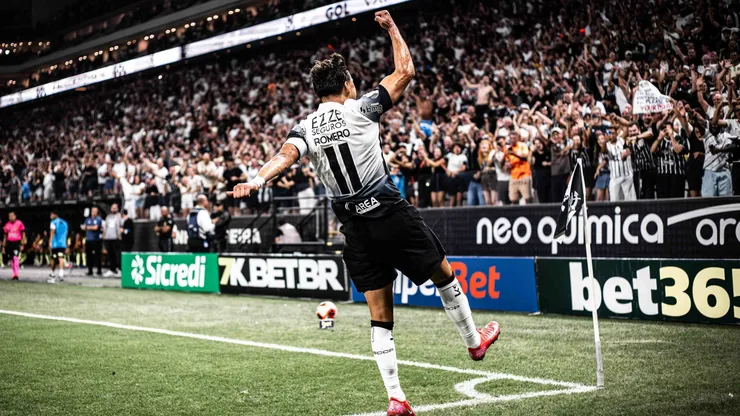Angel Romero jogador do Corinthians comemora seu gol - Foto: Leonardo Lima/AGIF