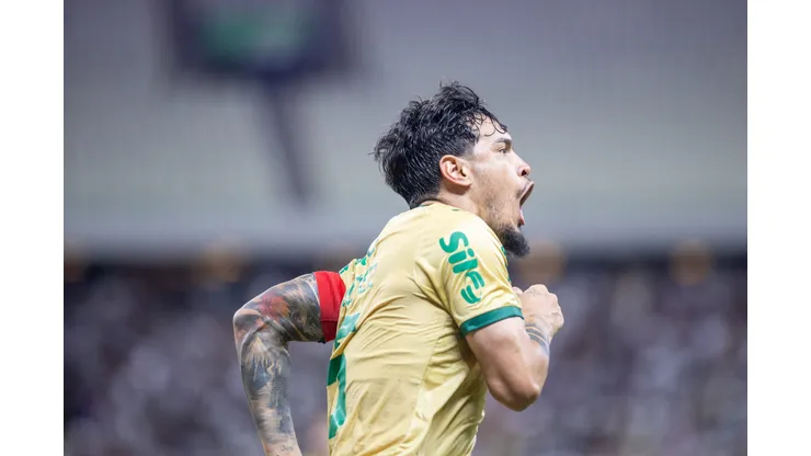 CE - FORTALEZA - 30/04/2025 - COPA DO BRASIL 2025, CEARA X PALMEIRAS - Gustavo Gomez jogador do Palmeiras comemora seu gol durante partida contra o Ceara no estadio Arena Castelao pelo campeonato Copa Do Brasil 2025. Foto: Baggio Rodrigues/AGIF