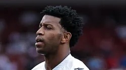 SP - SAO PAULO - 20/04/2025 - BRASILEIRO A 2025, SAO PAULO X SANTOS - Gil jogador do Santos durante aquecimento antes da partida contra o Sao Paulo no estadio Morumbi pelo campeonato Brasileiro A 2025.