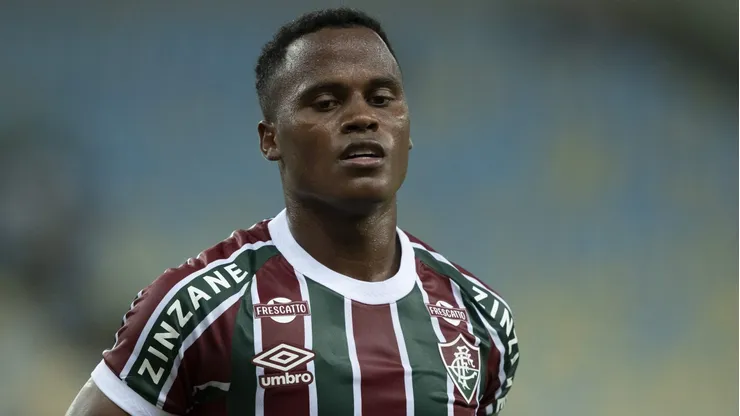 Jhon Arias jogador do Fluminense durante partida contra o Aparecidense no estádio Maracanã pelo campeonato Copa Do Brasil 2025.