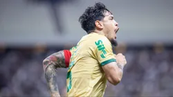 Gustavo Gómez marcou o gol do Palmeiras na vitória sobre o Ceará. Foto: Baggio Rodrigues/AGIF