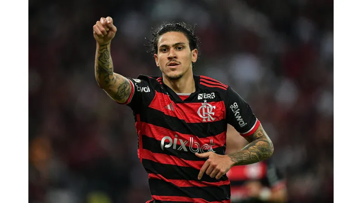 Atacante comemora gol pelo Flamengo. Foto: Thiago Ribeiro/AGIF