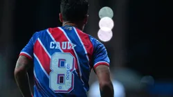 Cauly, jogador do Bahia durante partida contra o Vitoria no estádio Arena Fonte Nova pelo campeonato Baiano 2025. Foto: Walmir Cirne/AGIF
