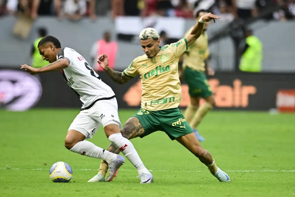 Richard Rios jogador do Palmeiras durante partida contra o Vasco – Foto: Mateus Bonomi/AGIF