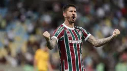 Everaldo comemora o gol da vitória do Fluminense. Foto: Lucas Merçon/Fluminense FC