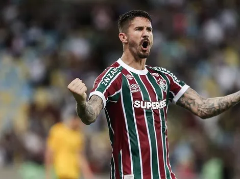 Everaldo comemora gol da vitória do Fluminense no Brasileirão Betano