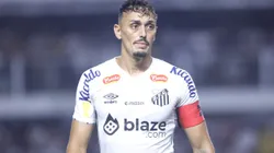 Diego Pituca durante partida entre Santos e Mirassol, na Vila Belmiro, pelo Campeonato Paulista.