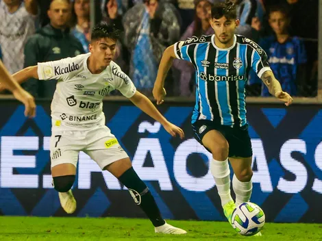 Cristian Olivera marca, e Grêmio vence o Santos pelo Brasileirão