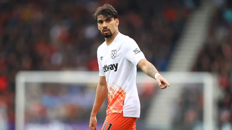 Paquetá está desde 2022 no West Ham. Photo by Michael Steele/Getty Images