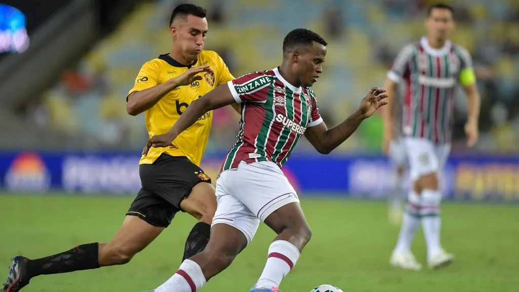 Arias jogador do Fluminense durante partida contra o Sport no estádio Maracanã pelo campeonato Brasileiro A 2025. Foto: Thiago Ribeiro/AGIF