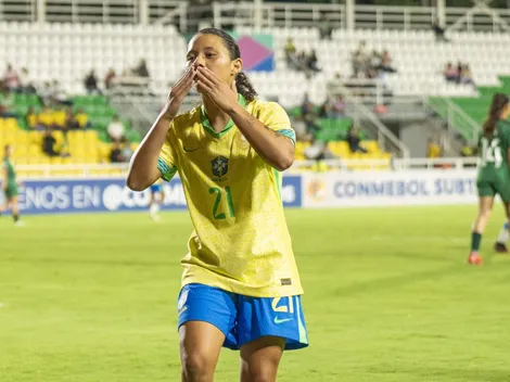 Hat-trick de Evelin garante liderança do Brasil no Sub-17