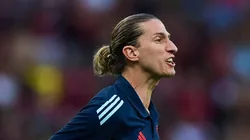 RJ - RIO DE JANEIRO - 16/03/2025 - CARIOCA 2025, FLAMENGO X FLUMINENSE - Filipe Luis tecnico do Flamengo durante partida contra o Fluminense no estadio Maracana pelo campeonato Carioca 2025.