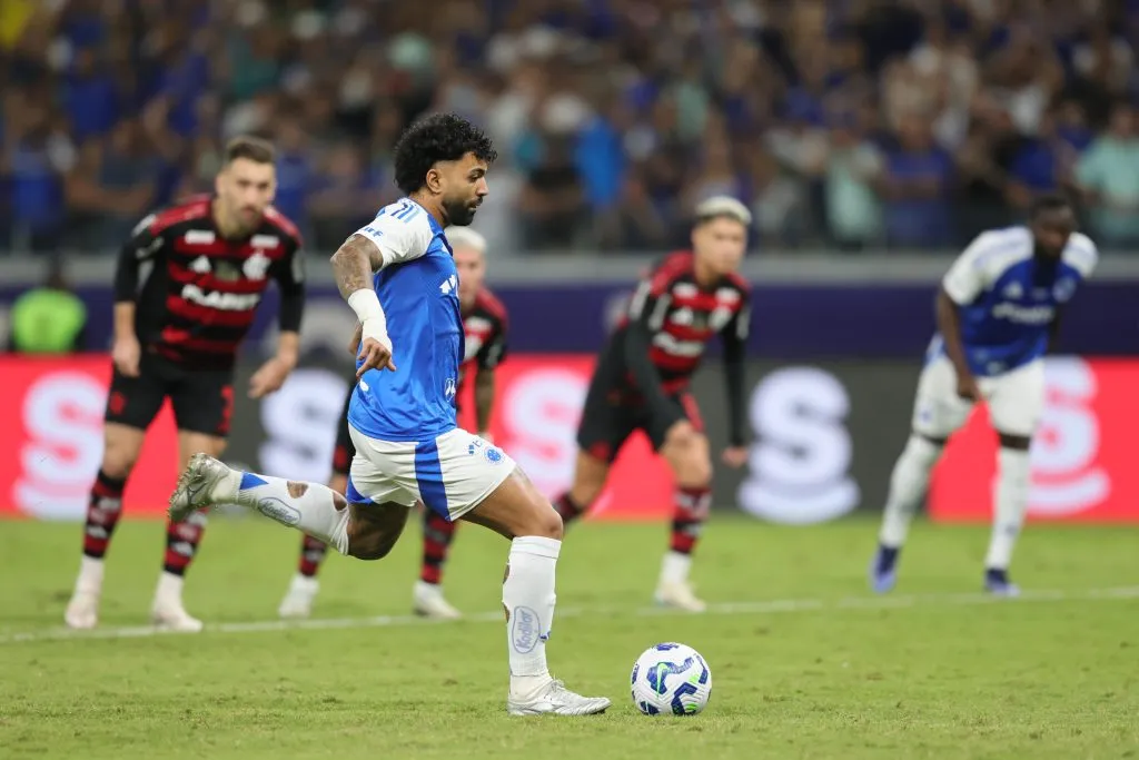 Gabriel Barbosa, jogador do Cruzeiro durante partida contra o Flamengo no estadio Mineirao pelo campeonato Brasileiro A 2025. Foto: Gilson Lobo/AGIF