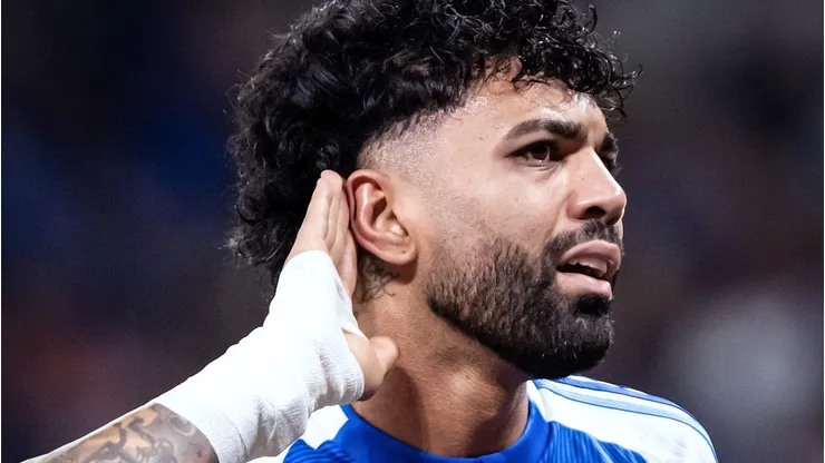 Gabigol após marcar gol contra o Flamengo, no Mineirão, pelo Brasileirão. Foto: Gustavo Aleixo/Cruzeiro