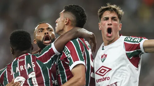Jogadores do Fluminense comemoram vitória sobre o Sport. Foto: Marcelo Gonçalves/Fluminense.