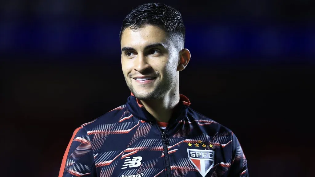 Rodrigo Nestor jogador do Sao Paulo durante partida contra o Atletico-MG no estadio Morumbi pelo campeonato Brasileiro A 2024. Foto: Marcello Zambrana/AGIF