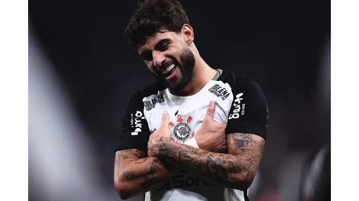 SP - SAO PAULO - 03/05/2025 - BRASILEIRO A 2025, CORINTHIANS X INTERNACIONAL - Yuri Alberto jogador do Corinthians comemora seu gol durante partida contra o Internacional no estadio Arena Corinthians pelo campeonato Brasileiro A 2025. Foto: Ettore Chiereguini/AGIF