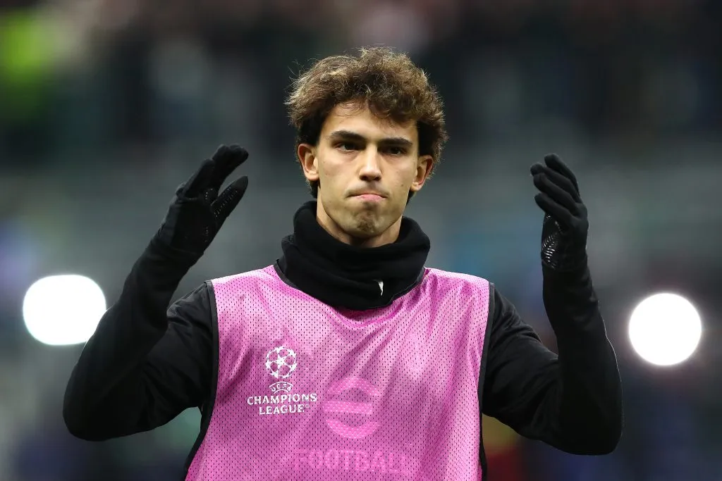 João Félix em confronto na Champions League. Marco Luzzani/Getty Images.