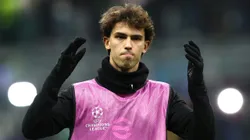 MILAN, ITALY - FEBRUARY 18: Joao Felix of AC Milan looks on, during the warm up prior to the UEFA Champions League 2024/25 League Knockout Play-off second leg match between AC Milan and Feyenoord at on February 18, 2025 in Milan, Italy. (Photo by Marco Luzzani/Getty Images)