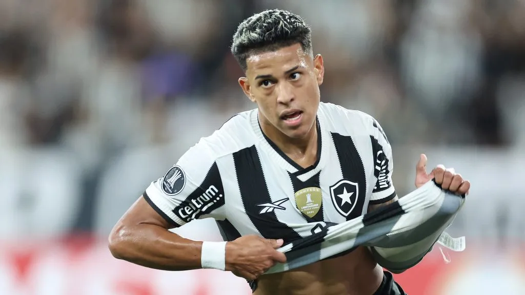 Matheus Martins celebra tento feito diante do Carabobo-VEN. Foto: Vítor Silva/Botafogo.