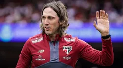 Luis Zubeldía técnico do São Paulo durante partida contra o Santos no estadio Morumbi pelo campeonato Brasileiro A 2025