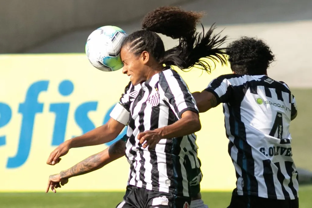 Jogadoras Santos. Foto: Rebeca Reis/AGIF