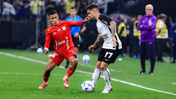 Coronado, jogador do Corinthians durante partida contra o America de Cali no estadio Arena Corinthians pelo campeonato Copa Sul-americana 2025.