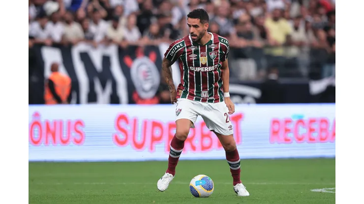 Renato Augusto jogador do Fluminense durante partida contra o Corinthians no estádio Arena Corinthians pelo campeonato Brasileiro A 2024. Foto: Ettore Chiereguini/AGIF