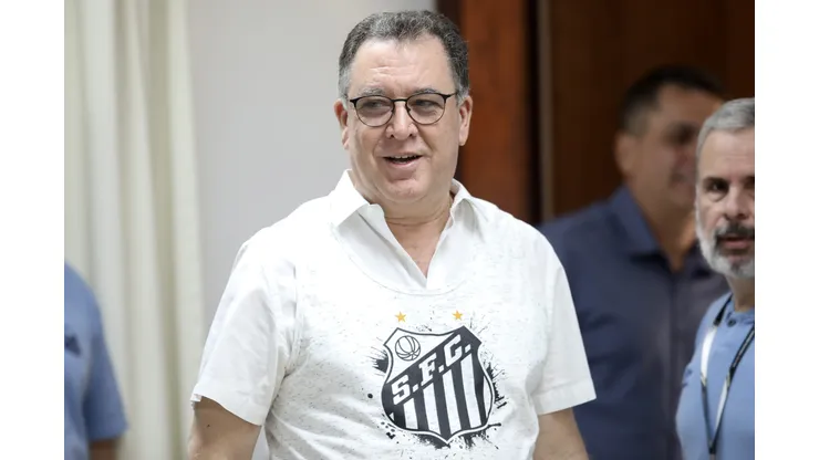 SP - SANTOS - 21/06/2024 - SANTOS, COLETIVA MARCELO TEIXEIRA - Marcelo Teixeira presidente do Santos durante coletiva de imprensa realizada no CT Rei Pele. Foto: Reinaldo Campos/AGIF