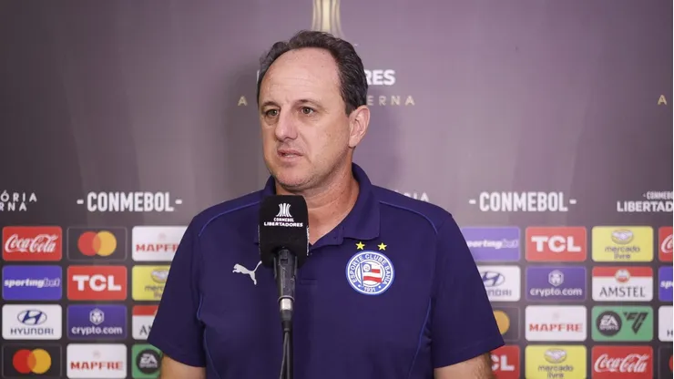 Ceni durante coletiva pré-jogo na Libertadores.