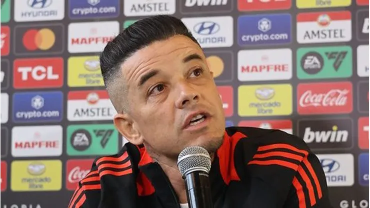 D'Alessandro em entrevista coletiva. Foto Ricardo Duarte/internacional