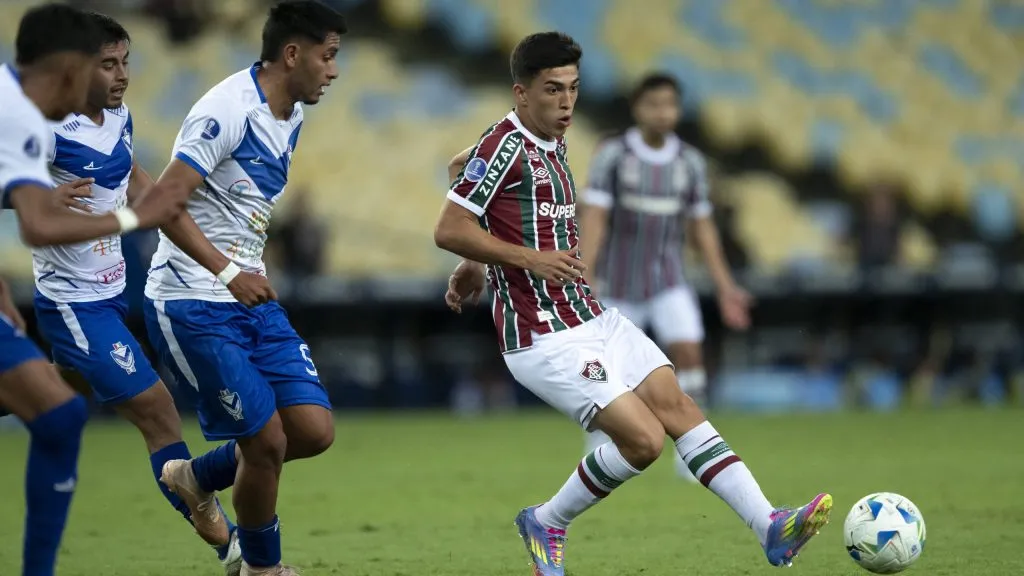 Lezcano jogador do Fluminense durante partida contra o San Jose no estádio Maracanã pelo campeonato Copa Sul-americana 2025. Foto: Jorge Rodrigues/AGIF
