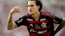 Pedro, do Flamengo, é um dos 6 nomes do Flamengo na pré-lista de Ancelotti para a Seleção Brasileira. Foto: Alexandre Loureiro/AGIF