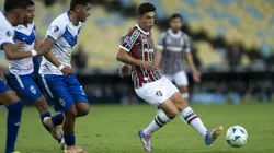 Lezcano, jogador do Fluminense, durante partida contra o San Jose pela Copa Sul-americana 2025. Foto: Jorge Rodrigues/AGIF