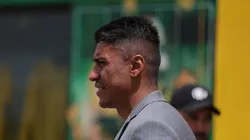 Paulinho durante sua apresentação oficial como coordenador técnico do Mirassol em coletiva de imprensa realizada no CT do Mirassol. Foto: Pedro Zacchi/AGIF