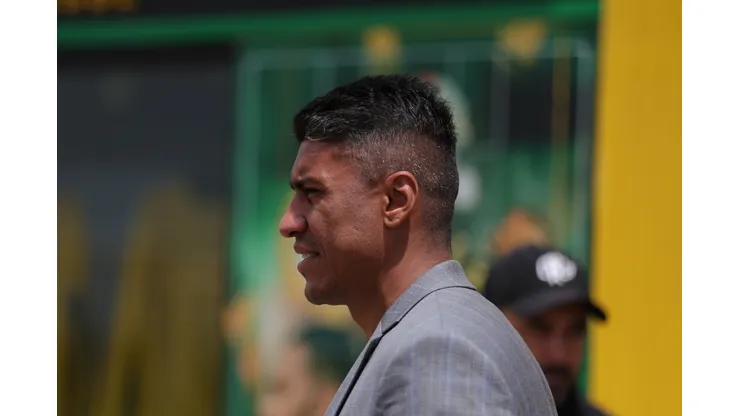 Paulinho durante sua apresentação oficial como coordenador técnico do Mirassol em coletiva de imprensa realizada no CT do Mirassol. Foto: Pedro Zacchi/AGIF
