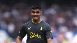 Alcaraz atuando contra o Chelsea