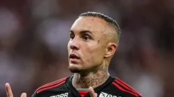 Cebolinha durante jogo do Fla pela Copa Libertadores.