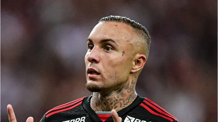 Cebolinha durante jogo do Fla pela Copa Libertadores.