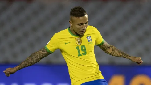 Everton Cebolinha, atacante do Flamengo pela Seleção Brasileira