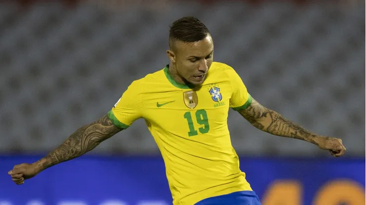 Everton Cebolinha, atacante do Flamengo pela Seleção Brasileira