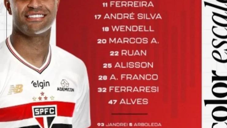 Escalação São Paulo